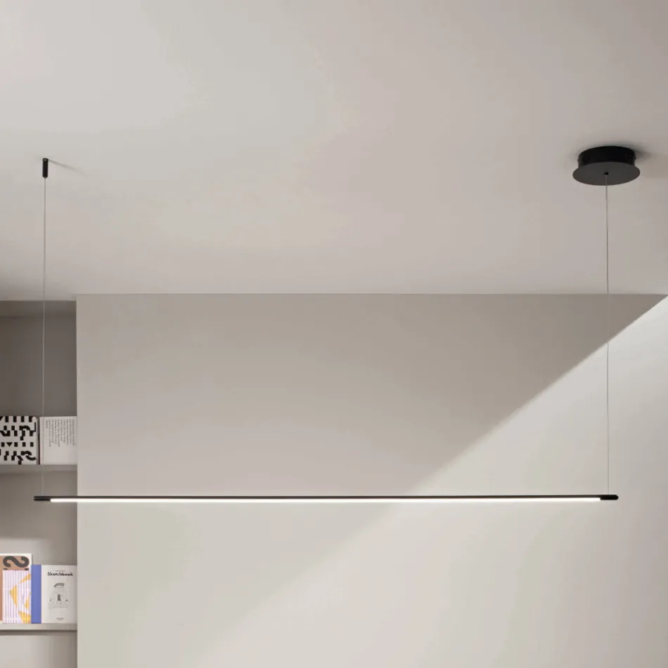 Llambë varëse me dritë LED dhe kabllo të rregullueshme në gjatësi - Portokalli Viadurini