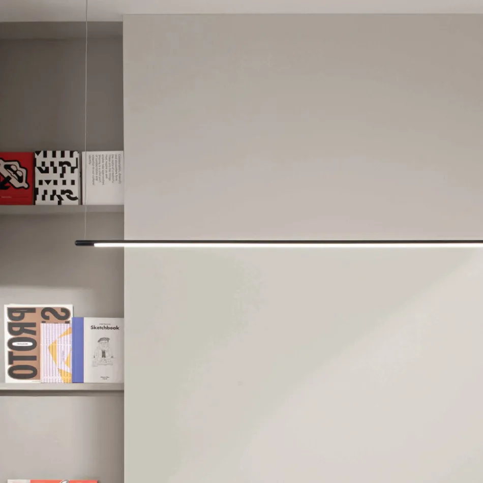 Llambë varëse me dritë LED dhe kabllo të rregullueshme në gjatësi - Portokalli Viadurini