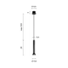 Llambë pezulluese me kornizë metalike dhe kabllo të rregullueshme - Mështeknë Viadurini