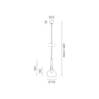 Llambë pezullimi me xham në forma të ndryshme Prodhuar në Itali - Sintonia Viadurini