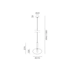 Llambë pezullimi me xham në forma të ndryshme Prodhuar në Itali - Sintonia Viadurini