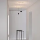 Llamba pezulluese Dizajn Gips i Bardhe dhe Alumini i Zi 1 Kon - Tesera Viadurini