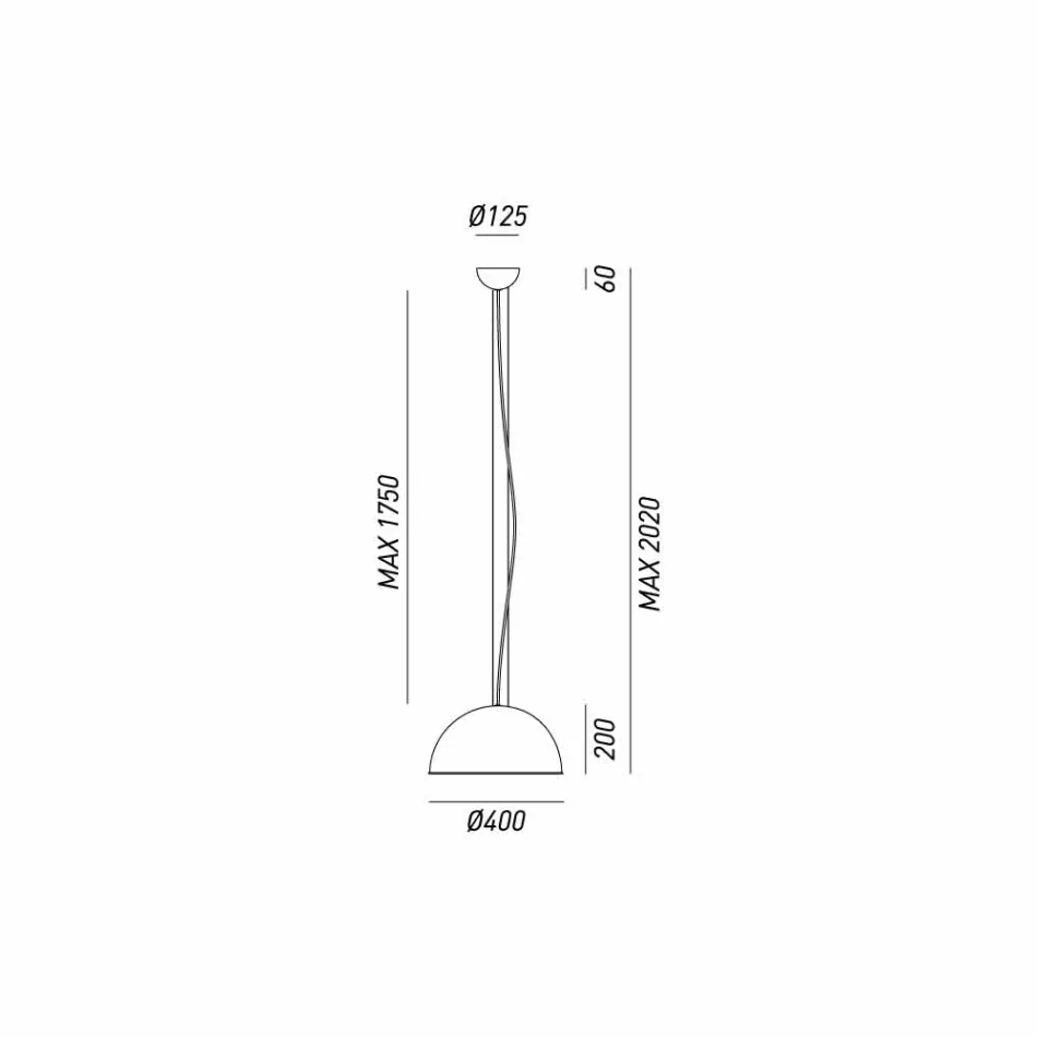 Dizajn fshatar llambë varur Ø 40 cm Galileo Il Fanale Viadurini