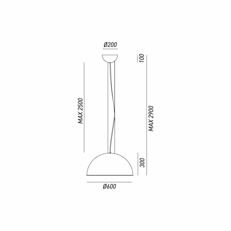 Dizajn fshatar llambë varur Ø60 cm Galileo Il Fanale Viadurini