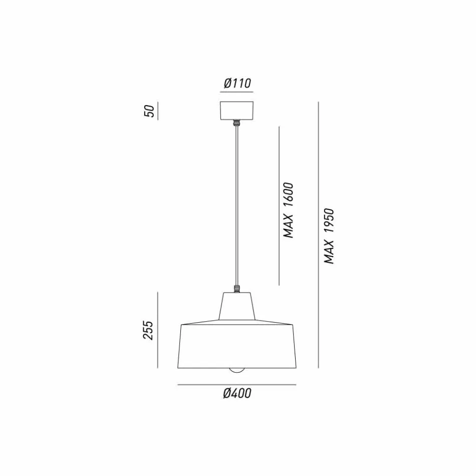 Dizajn llambë varëse në hekur antik Jean Il Fanale Viadurini