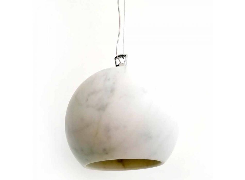 Llambë Pezullimi Dizajnimi në Mermer të Bardhë Carrara Prodhuar në Itali - Panda Viadurini