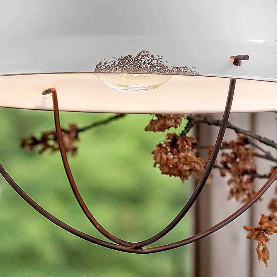 Llamba artizanale pezullim dizajni industrial Clara Viadurini