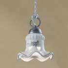 Llambë varëse e lyer me dorë e lyer me hekur dhe qeramikë - Chieti Viadurini