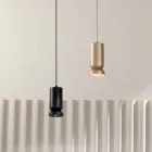 Llambë pezullimi në alumin e veshur me pluhur dhe kabllo të rregullueshme - Buxus Viadurini