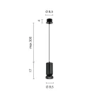 Llambë pezulluese në alumin e veshur me pluhur dhe kabllo të rregullueshme - Buxus Viadurini