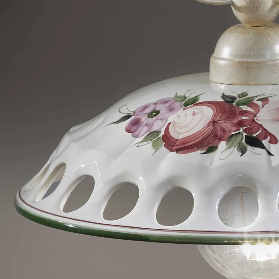 Llambë varëse qeramike e punuar me dorë me Passanastri - Napoli Viadurini