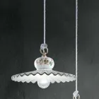 Llambë varëse qeramike artizanale e dekoruar me dorë - Romë Viadurini