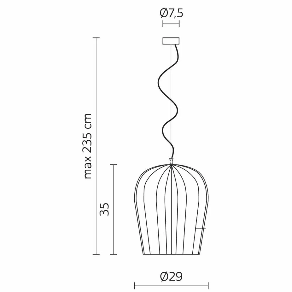 Llambë pezullimi në dizajn të bardhë me shkëlqim qeramike në 4 forma - Oaz Viadurini