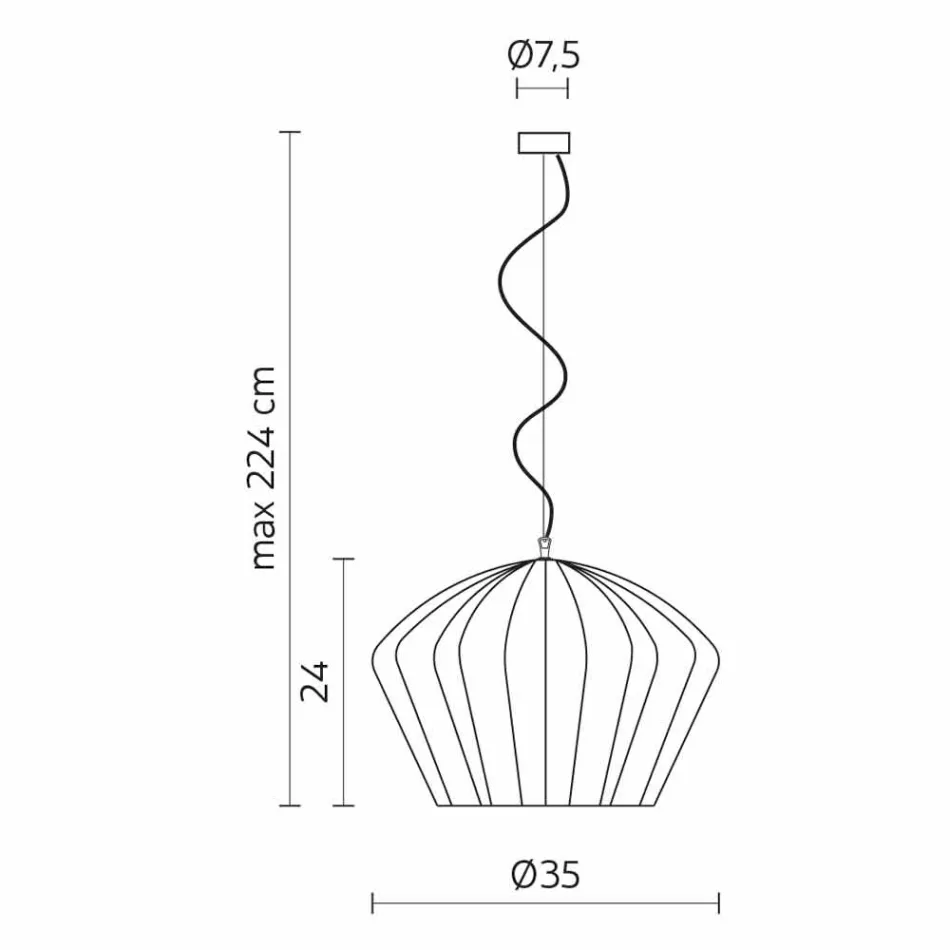 Llambë pezullimi në dizajn të bardhë me shkëlqim qeramike në 4 forma - Oaz Viadurini