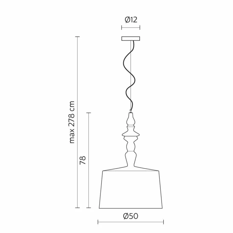 Llambë pezullimi në qeramikë të bardhë. Shade in Linen Short Design - Kadabra Viadurini