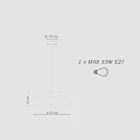 Llambë pezullimi në qeramikë dyngjyrësh Prodhuar në Itali - Corcovado Viadurini