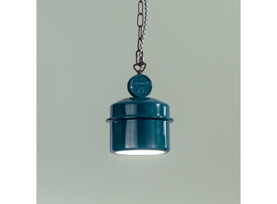 Llambë pezullimi qeramike me ngjyra me dizajn industrial - Liotta Viadurini