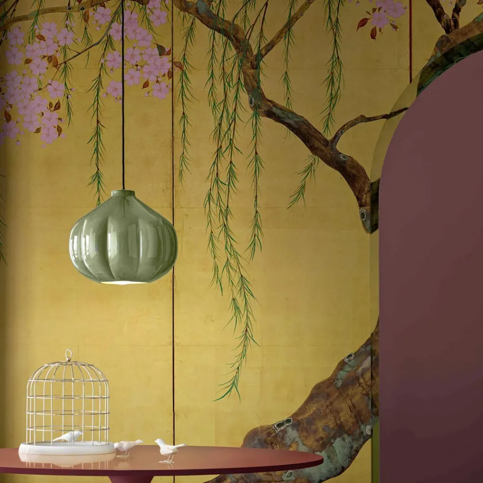 Llambë varëse qeramike me 2 finitura Prodhuar në Itali - Afoxe Viadurini