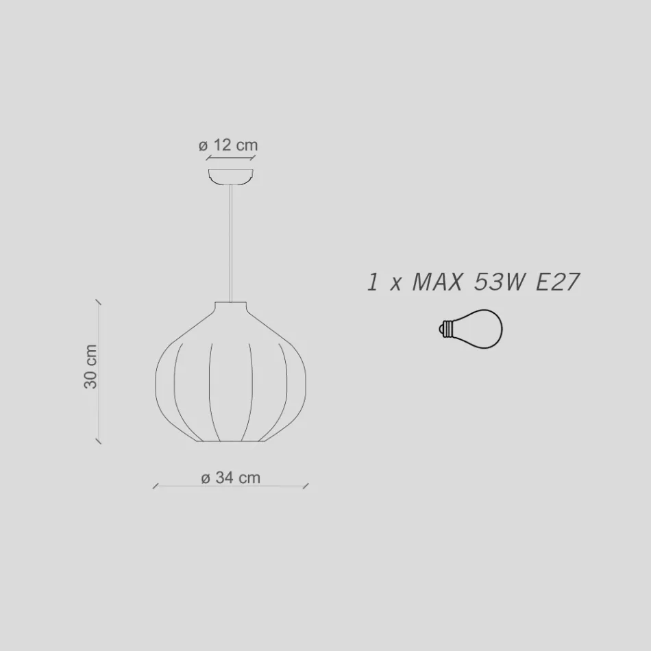 Llambë varëse qeramike me 2 finitura Prodhuar në Itali - Afoxe Viadurini