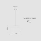 Llambë varëse qeramike me dekorime të ndryshme Prodhuar në Itali - Corcovado Viadurini