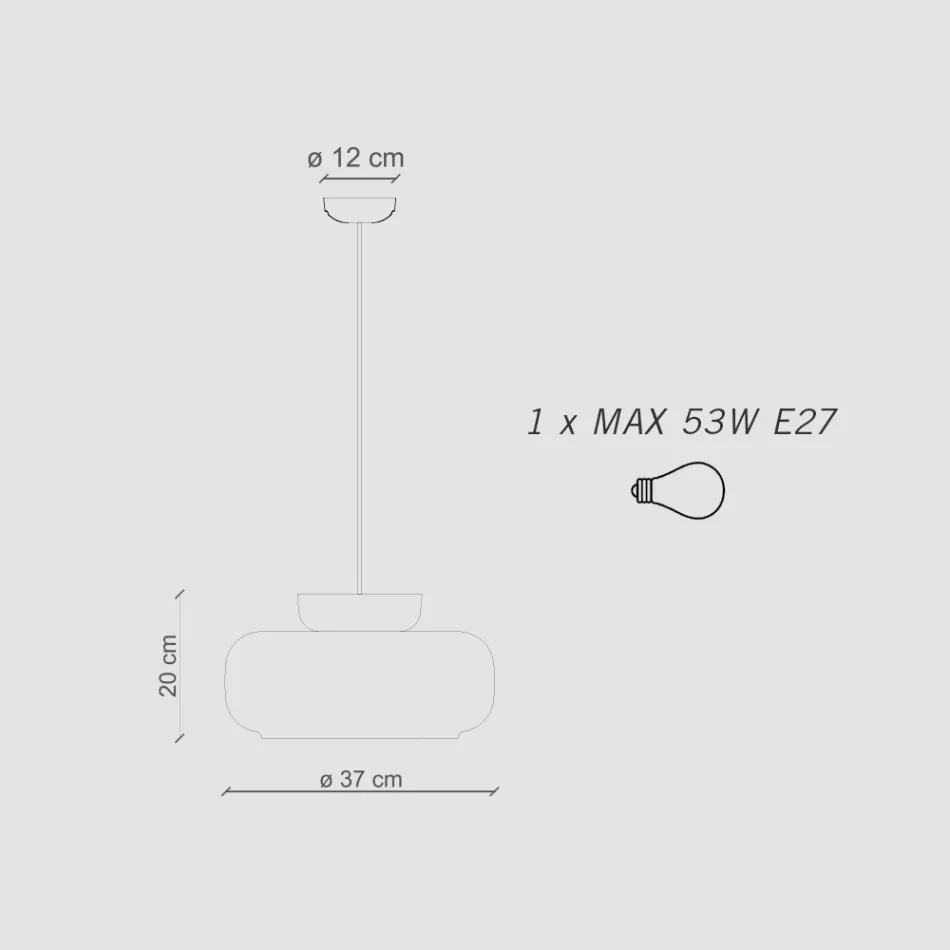 Llambë varëse qeramike me dekorime të ndryshme Prodhuar në Itali - Corcovado Viadurini