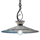 Llambë pezullimi qeramike me efekt qëndisje e pikturuar me dorë - Ravenna Viadurini