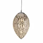 Llambë e varur në gotë dhe çelik në formën e Vezës së Vezës Viadurini