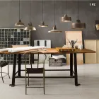 Llambë varëse në hekur antik me zile Virginia Il Fanale Viadurini