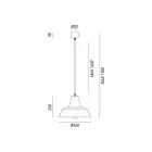 Llambë varëse në hekur antik me zile Virginia Il Fanale Viadurini