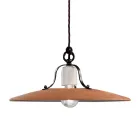 Llambë pezullimi nga hekuri dhe qeramika e papërpunuar e punuar me dorë - Bolonja Viadurini