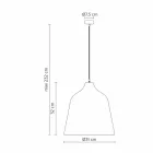 Llambë pezullimi në prodhim gresi antracit dhe dizajn të brendshëm të bardhë - Edmondo Viadurini