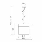 Dizajn cilindri Llambë pezullimi prej liri të bardhë, prodhuar në Itali - Magjike Viadurini
