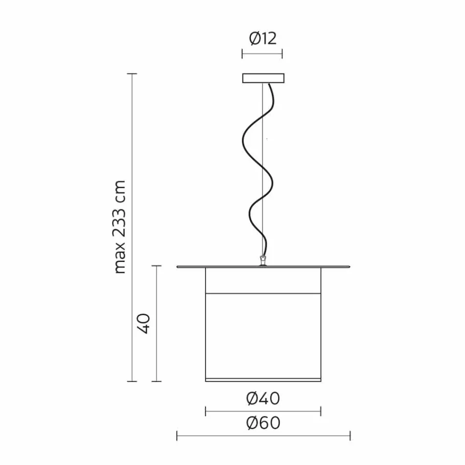 Dizajn cilindri Llambë pezullimi prej liri të bardhë, prodhuar në Itali - Magjike Viadurini