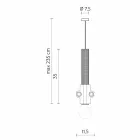 Llambë Pezullimi në Madhësi të Bardhë, Antracite ose Ari 2 - Meccasmo Viadurini