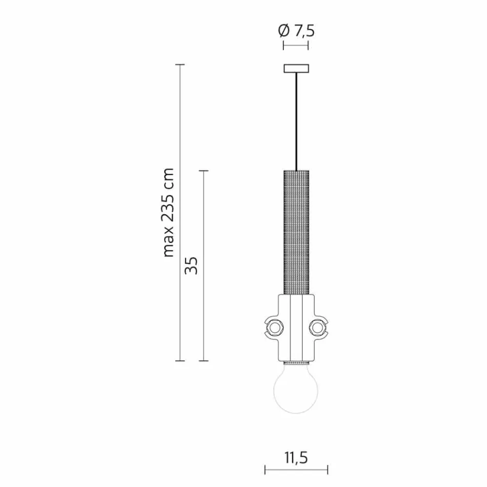 Llambë Pezullimi në Madhësi të Bardhë, Antracite ose Ari 2 - Meccasmo Viadurini