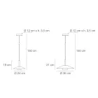 Llambë varëse metalike Mira me përfundime të ndryshme Viadurini