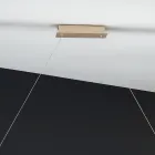 Llambë pezullimi në metal me finiturë të artë me LED që zvogëlohet - ngritje Viadurini