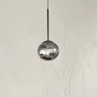 Llambë pezullimi në metal të lyer dhe xham të fryrë - Ailanto Viadurini