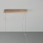 Llambë pezullimi në metal të lyer me ar dhe xham të fryrë - Birga Viadurini