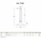 Llambë varëse në bronzi dhe mulli bakri me goditje Viadurini