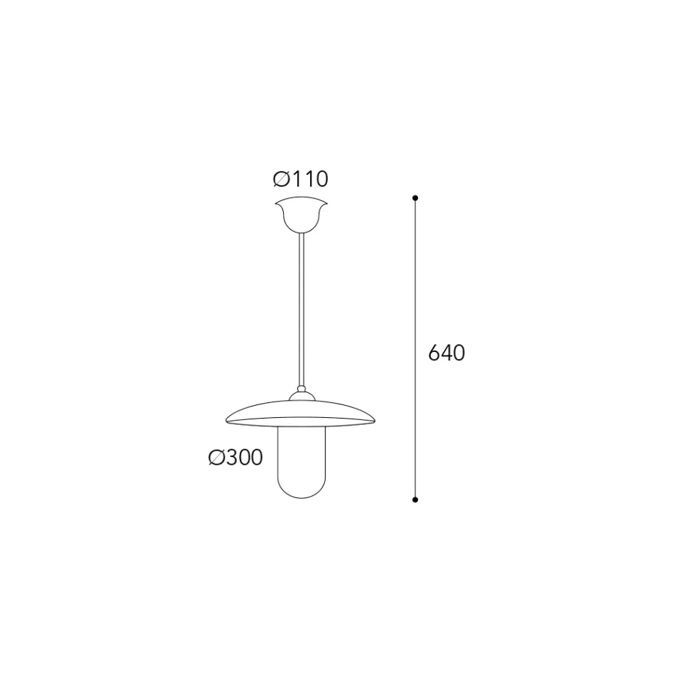 Llambë Varëse prej Tunxhi, Qelqi dhe IP44 e Prodhuar në Itali - Drago Viadurini
