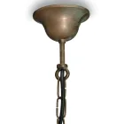 Llambë varëse Elfico prej bronzi, qelqi opal dhe IP44 Viadurini