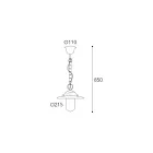 Llambë varëse Elfico prej bronzi, qelqi transparent dhe IP44 Viadurini