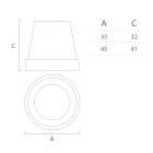 Llambë pezullimi në polietileni të bardhë Prodhuar në Itali - Minervo Viadurini