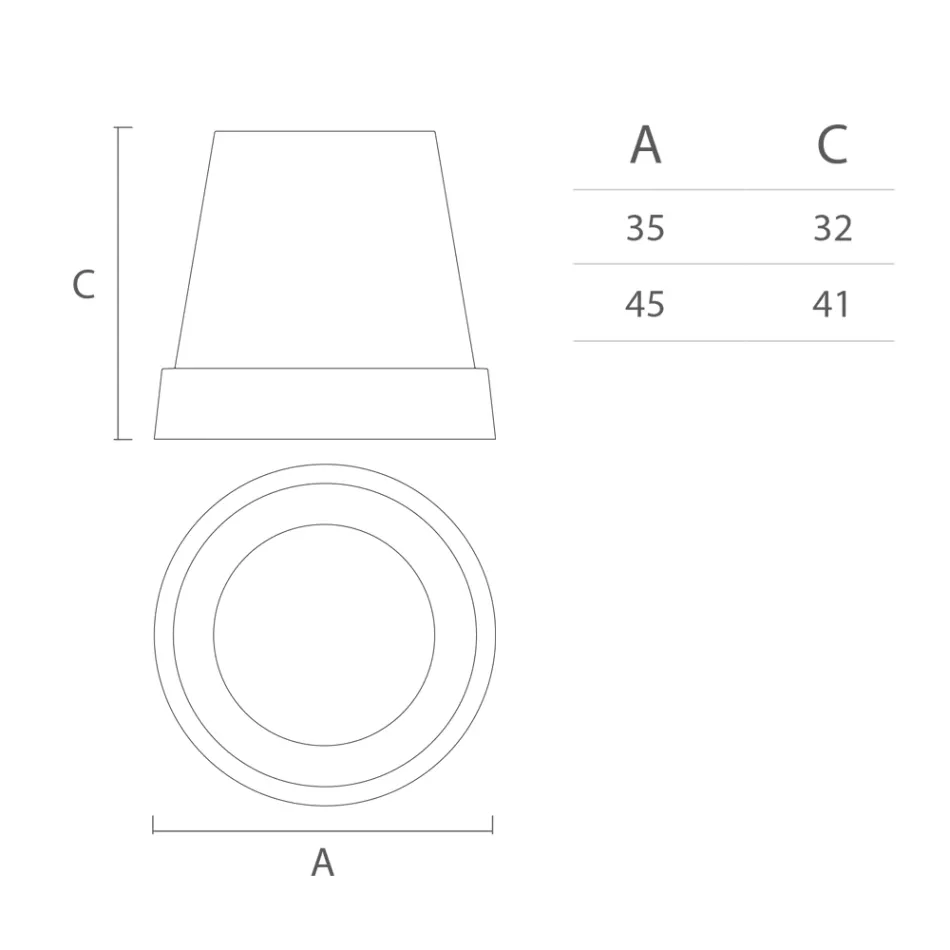 Llambë pezullimi në polietileni të bardhë Prodhuar në Itali - Minervo Viadurini