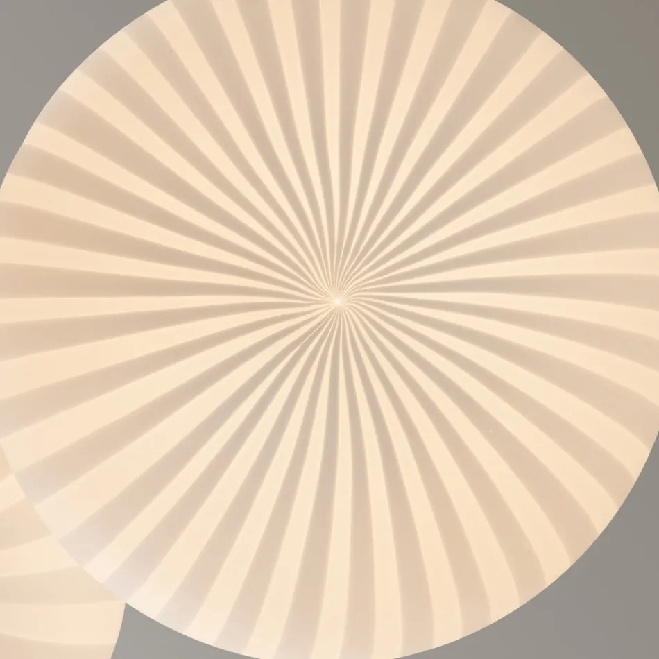 Llambë pezullimi në xham të bardhë në dizajn filigran me majë - Karavan Viadurini