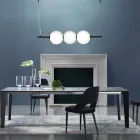 Llambë varëse qelqi Venecia me fryrje me dorë 95 cm - Jupiter Viadurini