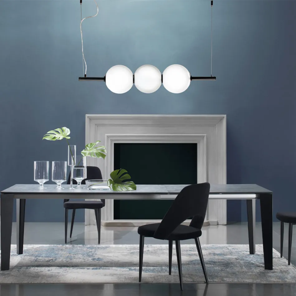 Llambë varëse qelqi Venecia me fryrje me dorë 95 cm - Jupiter Viadurini