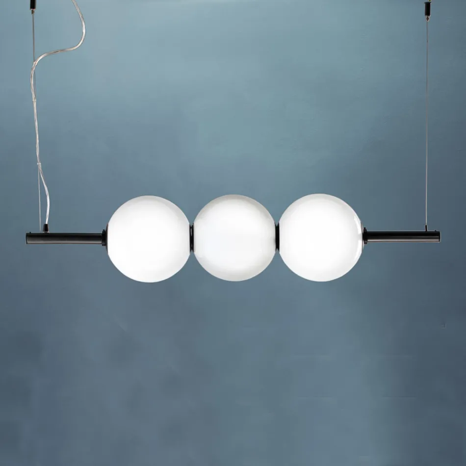 Llambë varëse qelqi Venecia me fryrje me dorë 95 cm - Jupiter Viadurini