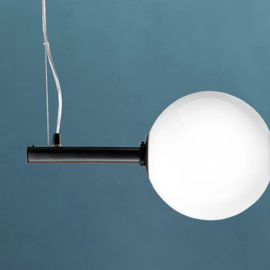 Llambë varëse qelqi Venecia me fryrje me dorë 95 cm - Jupiter Viadurini